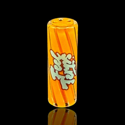 Orange Twister: glass tip de borosilicato reutilizable